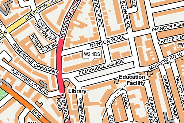 W2 4DS map - OS OpenMap – Local (Ordnance Survey)