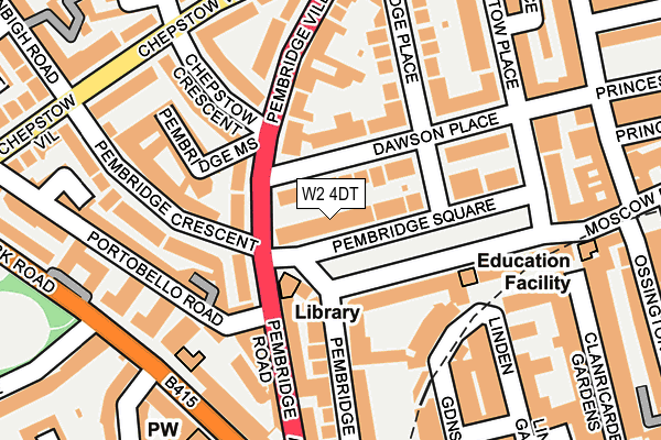 W2 4DT map - OS OpenMap – Local (Ordnance Survey)