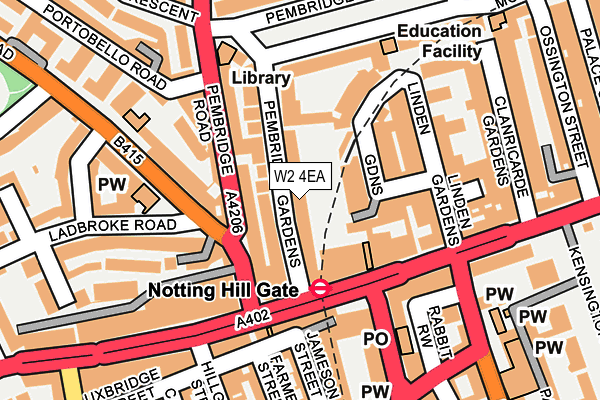 W2 4EA map - OS OpenMap – Local (Ordnance Survey)