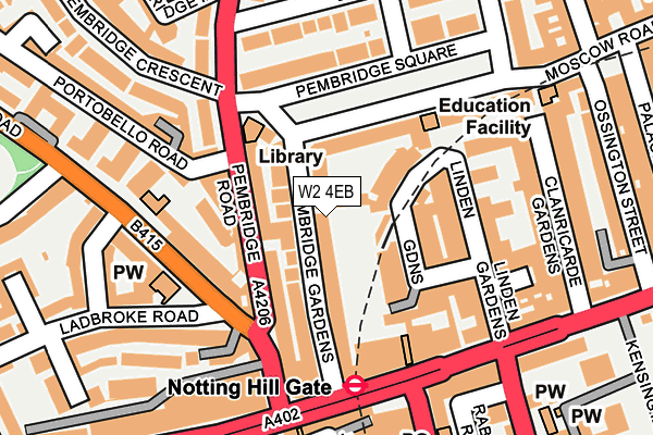 W2 4EB map - OS OpenMap – Local (Ordnance Survey)