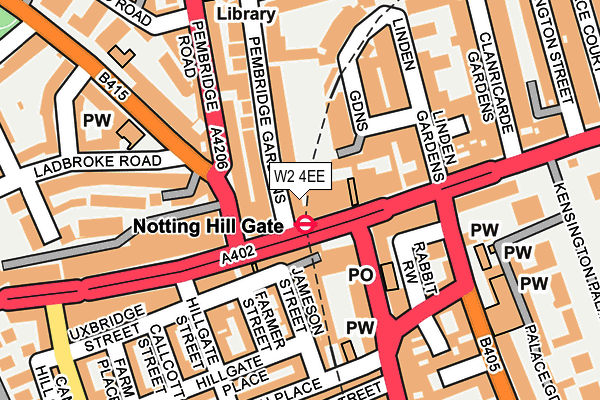 W2 4EE map - OS OpenMap – Local (Ordnance Survey)