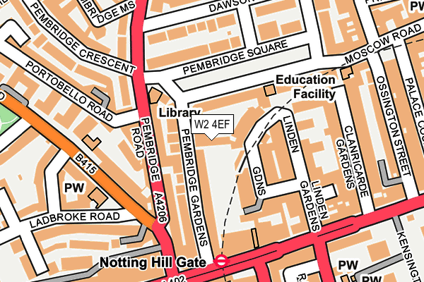 W2 4EF map - OS OpenMap – Local (Ordnance Survey)