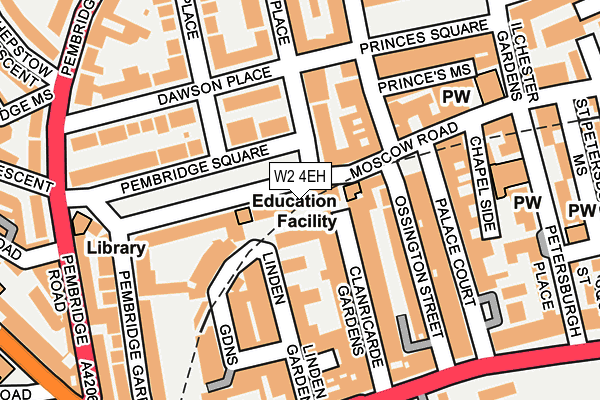 W2 4EH map - OS OpenMap – Local (Ordnance Survey)