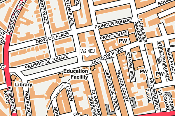 W2 4EJ map - OS OpenMap – Local (Ordnance Survey)