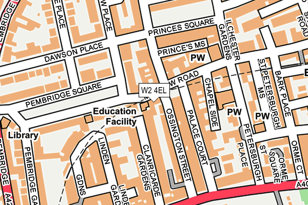 W2 4EL map - OS OpenMap – Local (Ordnance Survey)