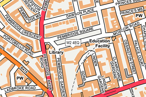 W2 4EQ map - OS OpenMap – Local (Ordnance Survey)