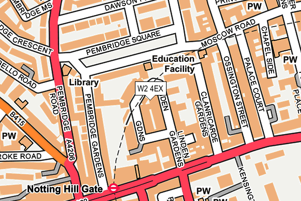 W2 4EX map - OS OpenMap – Local (Ordnance Survey)