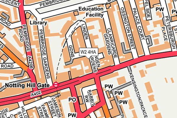 W2 4HA map - OS OpenMap – Local (Ordnance Survey)