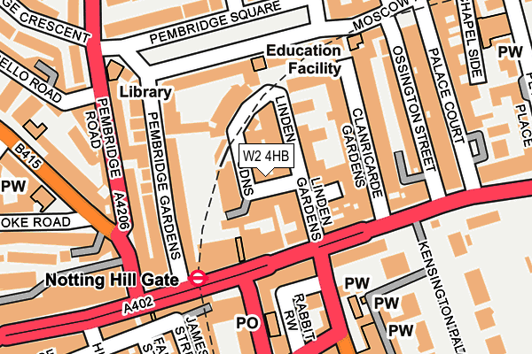 W2 4HB map - OS OpenMap – Local (Ordnance Survey)