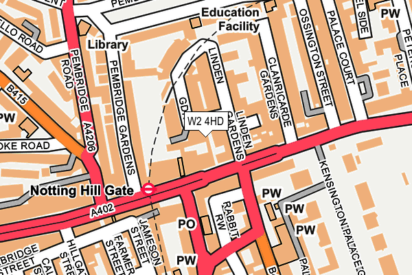 W2 4HD map - OS OpenMap – Local (Ordnance Survey)