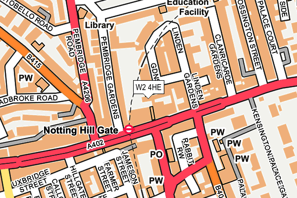 W2 4HE map - OS OpenMap – Local (Ordnance Survey)