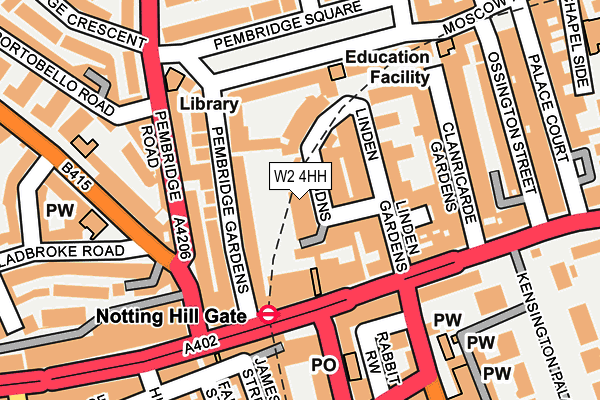 W2 4HH map - OS OpenMap – Local (Ordnance Survey)