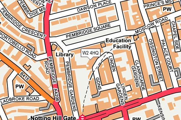 W2 4HQ map - OS OpenMap – Local (Ordnance Survey)