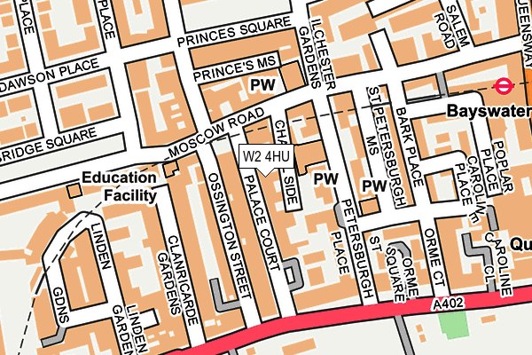 W2 4HU map - OS OpenMap – Local (Ordnance Survey)