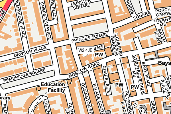 W2 4JE map - OS OpenMap – Local (Ordnance Survey)