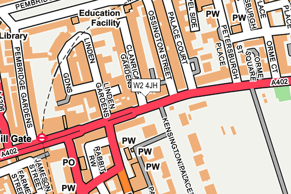 W2 4JH map - OS OpenMap – Local (Ordnance Survey)