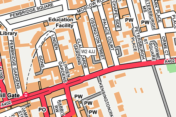 W2 4JJ map - OS OpenMap – Local (Ordnance Survey)