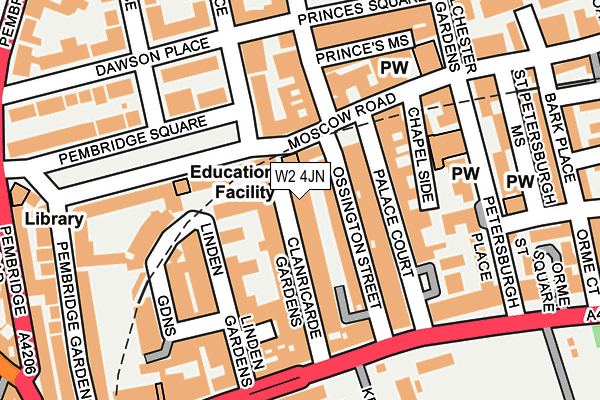 W2 4JN map - OS OpenMap – Local (Ordnance Survey)