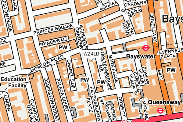 W2 4LD map - OS OpenMap – Local (Ordnance Survey)