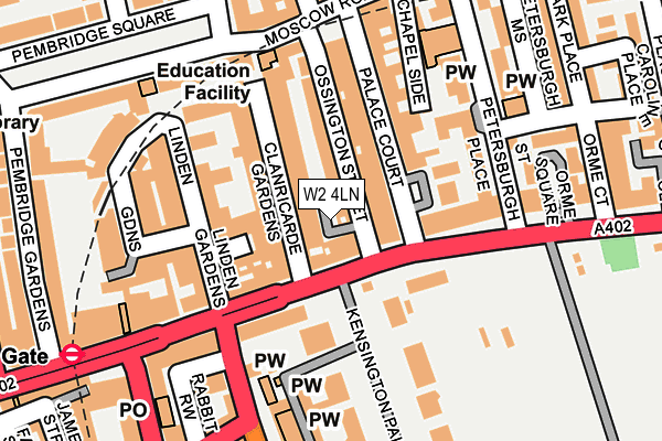 W2 4LN map - OS OpenMap – Local (Ordnance Survey)