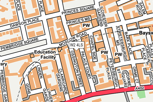 W2 4LS map - OS OpenMap – Local (Ordnance Survey)