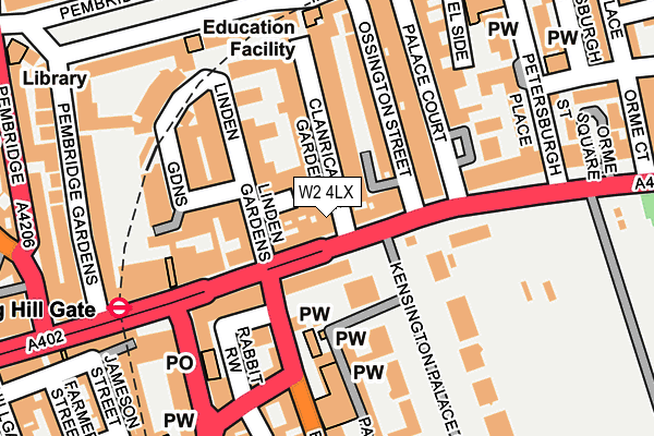 W2 4LX map - OS OpenMap – Local (Ordnance Survey)