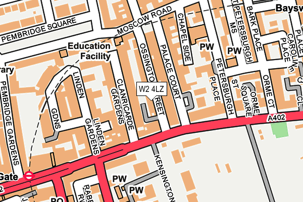 W2 4LZ map - OS OpenMap – Local (Ordnance Survey)