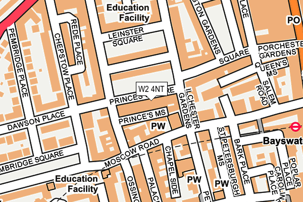 W2 4NT map - OS OpenMap – Local (Ordnance Survey)