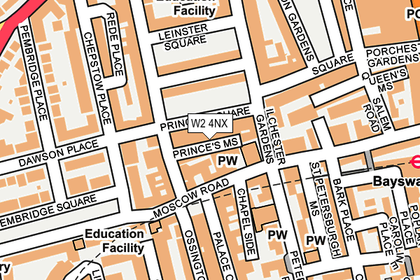 W2 4NX map - OS OpenMap – Local (Ordnance Survey)