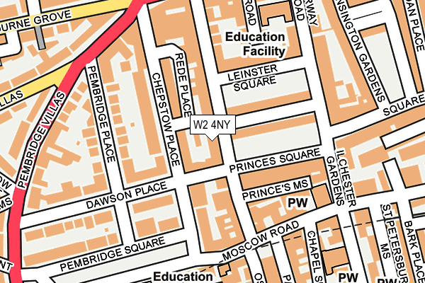 W2 4NY map - OS OpenMap – Local (Ordnance Survey)