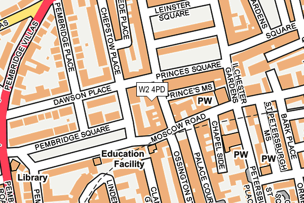 W2 4PD map - OS OpenMap – Local (Ordnance Survey)