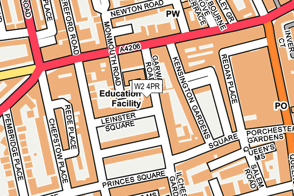 W2 4PR map - OS OpenMap – Local (Ordnance Survey)