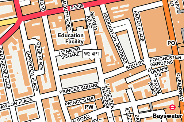 W2 4PT map - OS OpenMap – Local (Ordnance Survey)