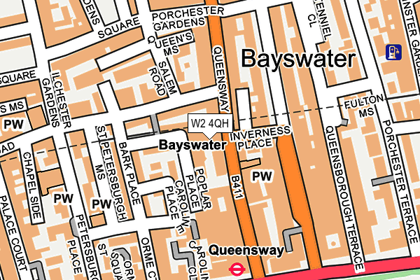W2 4QH map - OS OpenMap – Local (Ordnance Survey)