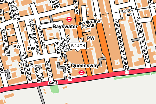 W2 4QN map - OS OpenMap – Local (Ordnance Survey)
