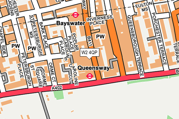 W2 4QP map - OS OpenMap – Local (Ordnance Survey)