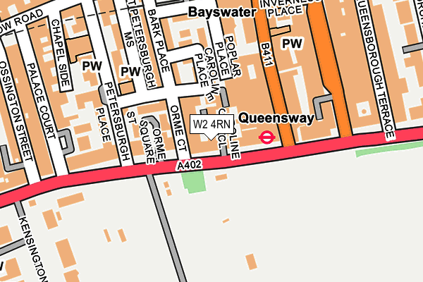 W2 4RN map - OS OpenMap – Local (Ordnance Survey)