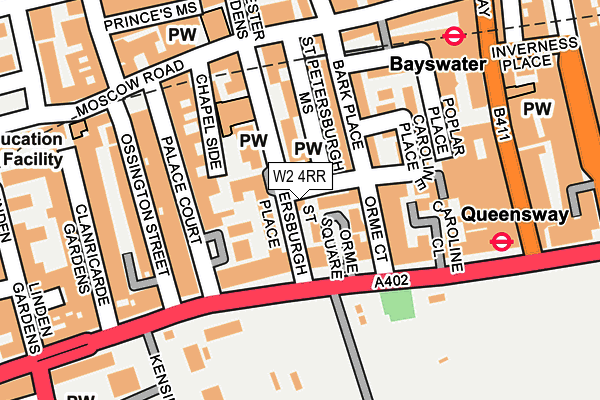 W2 4RR map - OS OpenMap – Local (Ordnance Survey)