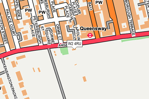 W2 4RU map - OS OpenMap – Local (Ordnance Survey)