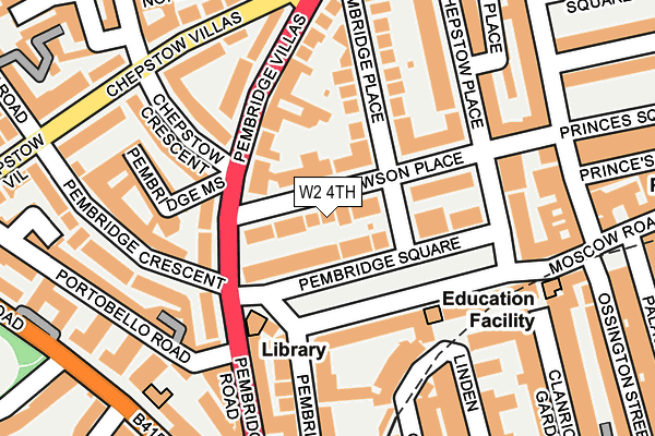 W2 4TH map - OS OpenMap – Local (Ordnance Survey)