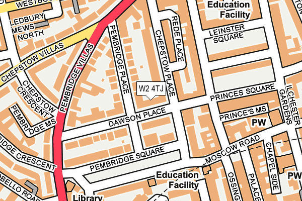 W2 4TJ map - OS OpenMap – Local (Ordnance Survey)