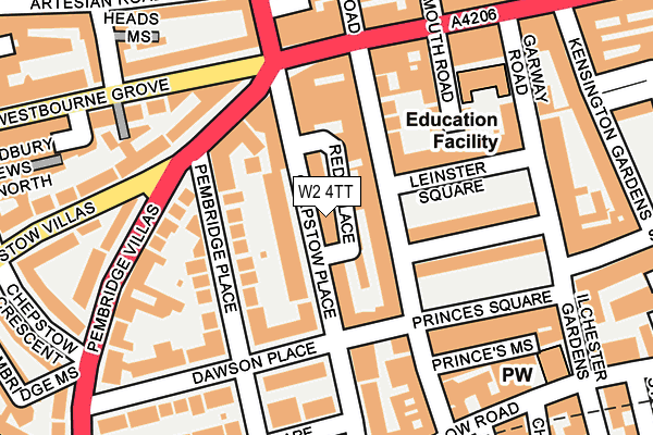 W2 4TT map - OS OpenMap – Local (Ordnance Survey)