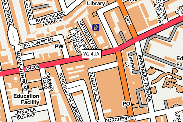 W2 4UA map - OS OpenMap – Local (Ordnance Survey)