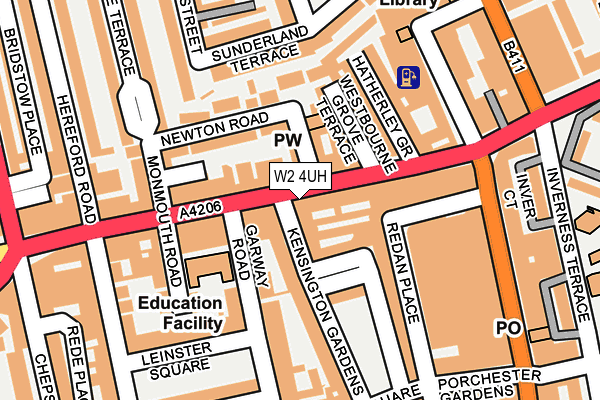 W2 4UH map - OS OpenMap – Local (Ordnance Survey)