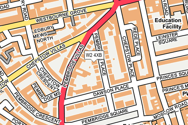 W2 4XB map - OS OpenMap – Local (Ordnance Survey)