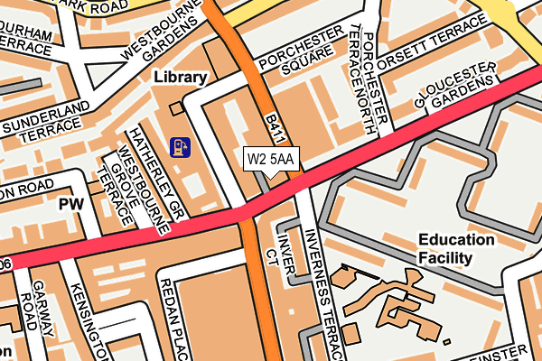 W2 5AA map - OS OpenMap – Local (Ordnance Survey)