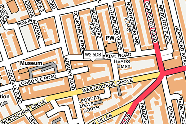 W2 5DB map - OS OpenMap – Local (Ordnance Survey)