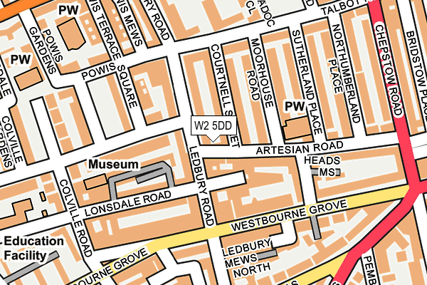 W2 5DD map - OS OpenMap – Local (Ordnance Survey)