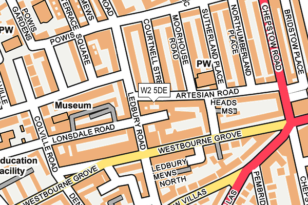 W2 5DE map - OS OpenMap – Local (Ordnance Survey)