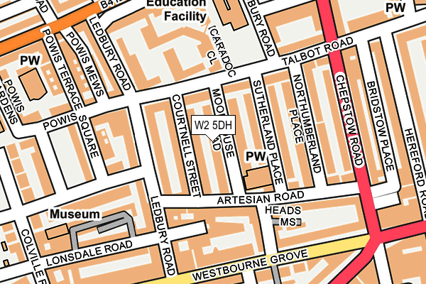 W2 5DH map - OS OpenMap – Local (Ordnance Survey)